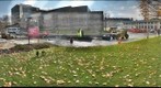 Water main break in a moment of sun