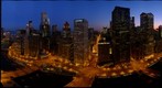 Chicago at dusk from Marina City