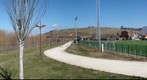 Vista de Puente del Castro desde la pasarela sobre el río Torio en la calle de Jacinto Barrio Aller