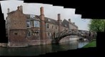 Mathmatical bridge in queens college, cambridge uk.