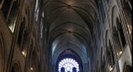 Interior of Notre Dame Cathedral, Paris, France