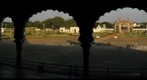 View outside from public audience hall, Mysore Palace (see also interior image)