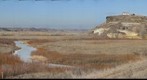 Knob of Dakota Sandstone near Wilson Lake, Kansas