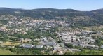 Vue Panoramique de Privas depuis la montée de Chabanet - Ardèche