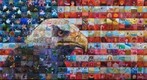 mural mosaic usa flag