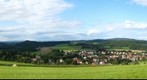 View from Bosenberg to Leitersweiler near St. Wendel, Saarland, Germany
