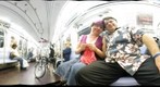 'On the subway in New York'
