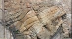 Exposed strata at Pittenweem Harbour, Scotland