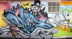 Graffiti in an alley of Main Street,Nimbin, Australia