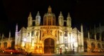 Kings parade by night, Cambridge, UK