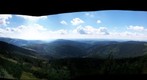 Krkonose, Czech republic near Vrbatova bouda down to valley of Spindleruv Mlyn