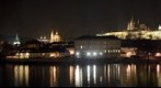 Prague Castle skyline at night