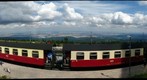 Train departed... Brocken mountaintop Bahnhof (train station), Harz Mountains, Germany