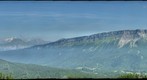 view from top of skilift at La Feclaz, French Alps 
