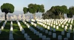 Fort Rosecrans National Cemetery with the city of San Diego in back Ground 