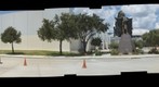 Houston Astrodome: Chief Touch the Clouds Statue and MetroRail Redline - a 360 Panorama