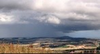 Rain over largo Law, Fife, Scotland