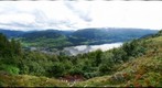 View of Voss, Norway from the top of mount Hanguren