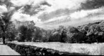 Farm estate in infrared.