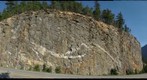 Felsic Dikes in Roadcut, North Cascades National Park