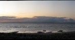 Boddenblick mit Sonnenuntergang, Lubmin, Deutschland