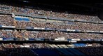 Gradas a rebosar en el Santiago Bernabeu
