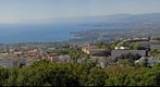  Vue sur Lausanne, le lac Leman et Alpes et la france
