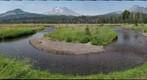 South Sister, Brokentop, and a Meander Bend