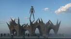 The Man (Burning Man) at dusk, 2009