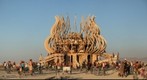 Burning Man Temple 2009 at sunset