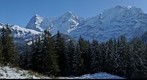 Eiger, Mönch and Jungfrau seen from the Winteregg near Mürren