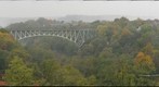 Pittsburgh bridge in the rain