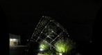 Night square with sphere