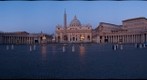 Saint Peter's Basilica and Square at twilight