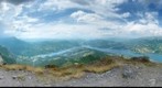 View from peak of Grand Morgon : Lake of Serre-Ponçon (Hautes alpes - France) 