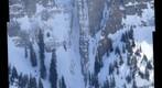 Steep Telluride Snowfall, Crazy skier at bottom