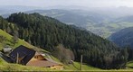 View over the Emmental near Schüpbach on a hazy November Day