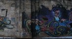 Graffiti legal wall on Donaukanal near Schwedenplatz (wall4)