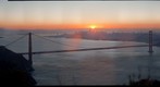 Sun rise on San Francisco Downtown, Golden Gate, California, CA