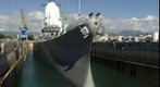The Mighty Mo in dry dock, Pearl Harbor, Hawai`i