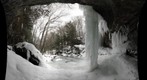 Behind Cucumber Falls in Winter, Ohiopyle State Park