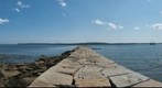 Rockland Pier (360) and Lighthouse, Maine, USA