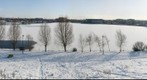 Lakeside, Doncaster UK. Covered in snow.