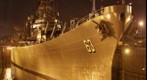  USS Missouri just before dawn