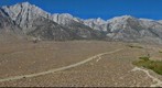 The view of the eastern Sierra Nevada and Mt Whitney as you're driving up Whitney Portal Road