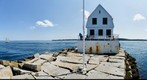 Rockland Lighthouse and Pier (360) Maine, USA  