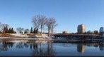 Thames River fork in winter (London, ON, Canada)