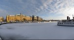 View from Nybrokajen - frozen Stockholm