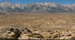 Mt Whitney and surrounding Sierra Nevada Mountains as seen from the Alabama Hills