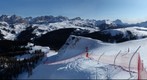 View from Boe lift to Alta Badia and Marmolada skiing regions